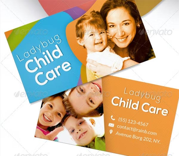 Daycare Business Card Templates Free PSD, Ai, Word, InDesign Formats